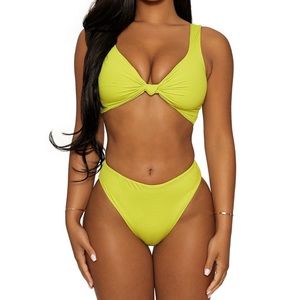 Get Knotty Ribbed Bikini set